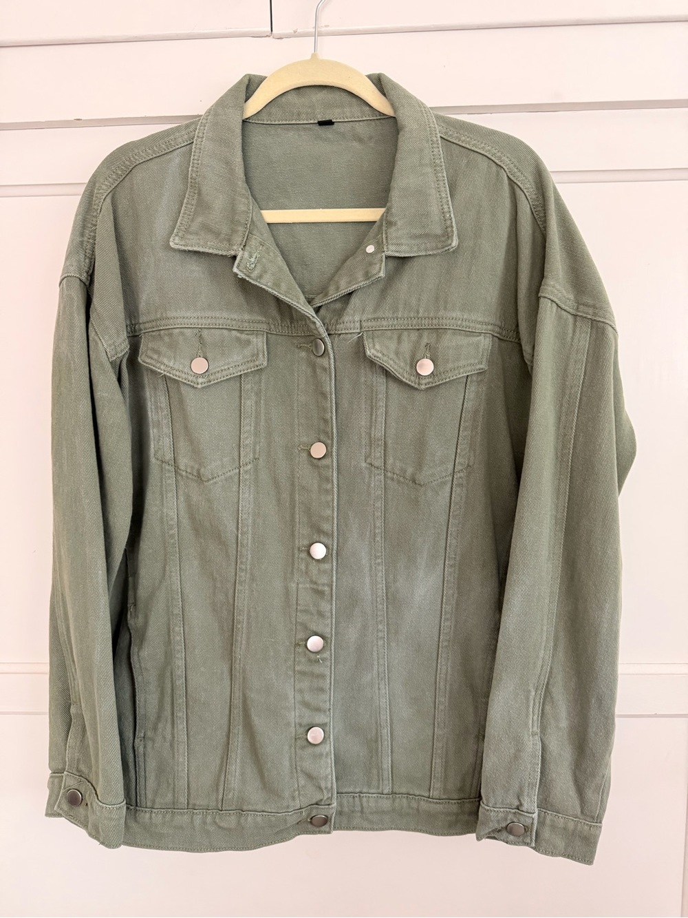Olive Green Denim Jacket